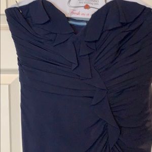 Badgley Mischka navy blue gown